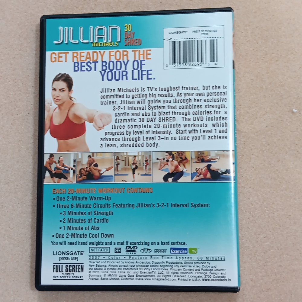 Jillian Michael's 30 Day Shred DVD - Picture 3 of 3